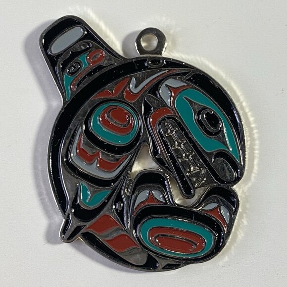Killerwhale Orca Indigenous Design by Joe Wilson | Pendant - Picture 1 of 5